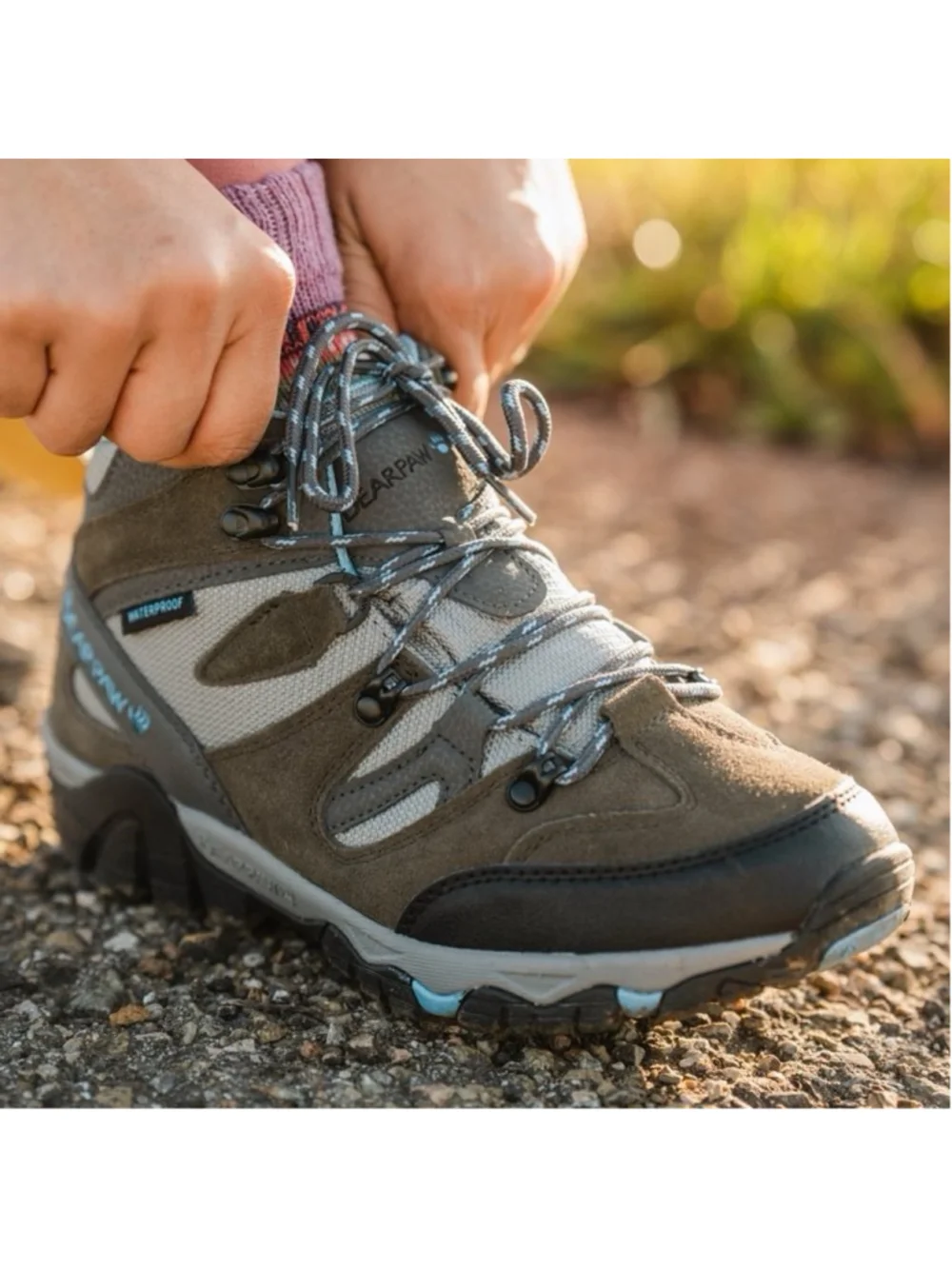 Bearpaw Women’s Corsica Waterproof Comfort Hiking Boots Charcoal Blue 11 NEW!